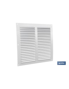 REJILLA DE VENTILACIÓN ALUMINIO BLANCO CON MOSQUITERA 25 X 25 CM