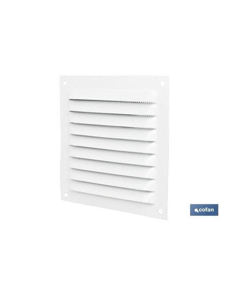 REJILLA DE VENTILACIÓN ALUMINIO BLANCO CON MOSQUITERA 30 X 30 CM venta unitaria