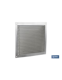 REJILLA DE VENTILACIÓN ALUMINIO 17 X 17 CM