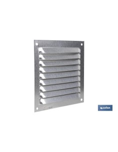 REJILLA DE VENTILACIÓN ALUMINIO CON MOSQUITERA 10 X 10 CM