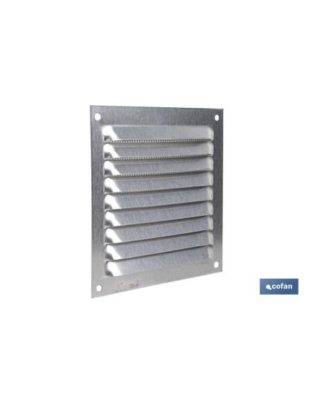 REJILLA DE VENTILACIÓN ALUMINIO CON MOSQUITERA 10 X 10 CM venta unitaria