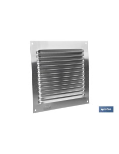 REJILLA DE VENTILACIÓN ALUMINIO CON MOSQUITERA 15 X 15 CM venta unitaria