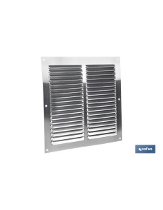 REJILLA DE VENTILACIÓN ALUMINIO CON MOSQUITERA 20 X 20 CM