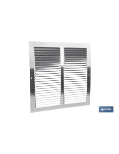 REJILLA DE VENTILACIÓN ALUMINIO CON MOSQUITERA 30 X 30 CM