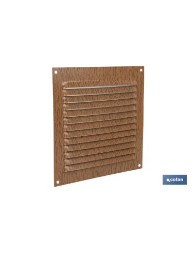 REJILLA DE VENTILACIÓN ALUMINIO MADERA 15 X 15 CM