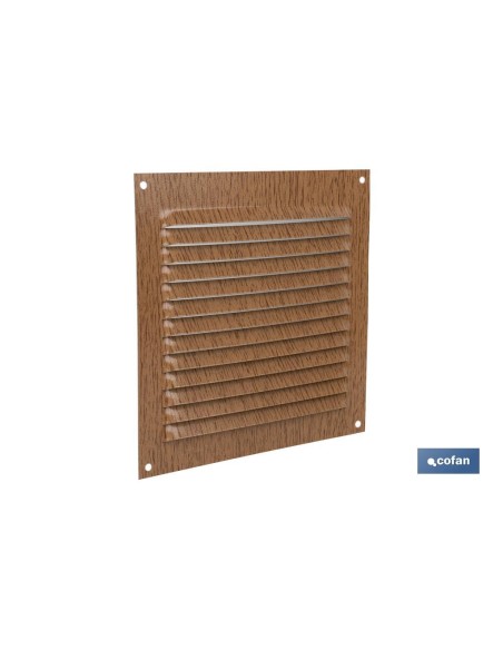 REJILLA DE VENTILACIÓN ALUMINIO MADERA 15 X 15 CM