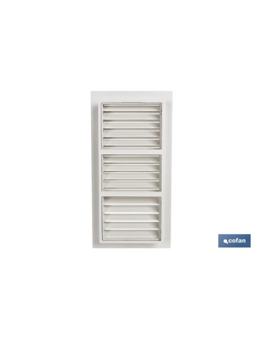 REJILLA DE VENTILACIÓN ABS PARA EMPOTRAR 13 X 26 CM