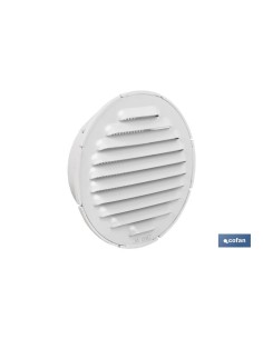 REJILLA DE VENTILACIÓN ALUMINIO BLANCO PARA EMPOTRAR A TUBO Ø10 CM