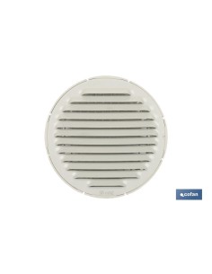 REJILLA DE VENTILACIÓN ALUMINIO-ABS BLANCO PARA EMPOTRAR A TUBO Ø12 CM 2
