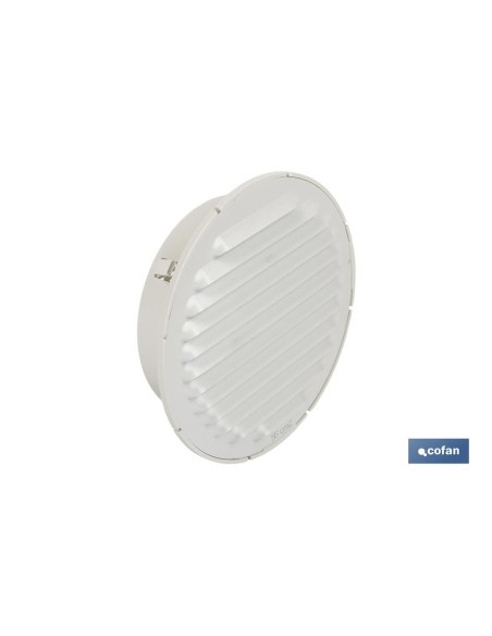 REJILLA DE VENTILACIÓN ALUMINIO-ABS BLANCO PARA EMPOTRAR A TUBO Ø12 CM venta unitaria