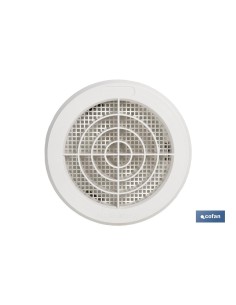 REJILLA DE VENTILACIÓN ABS BLANCO PARA EMPOTRAR A TUBO CON CLIP Ø10-11 CM