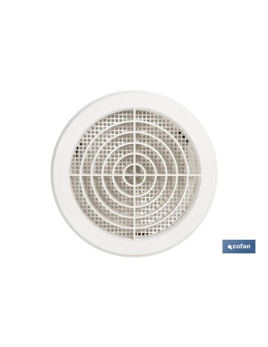 REJILLA DE VENTILACIÓN ABS BLANCO PARA EMPOTRAR A TUBO CON CLIP Ø12-14 CM venta unitaria