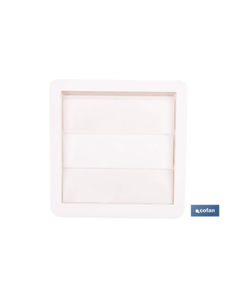 REJILLA DE VENTILACIÓN ABS BLANCO LAMAS MÓVILES Ø10 CM