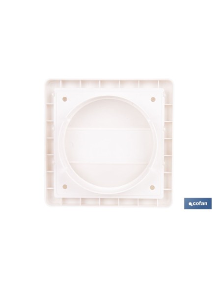 REJILLA DE VENTILACIÓN ABS BLANCO LAMAS MÓVILES Ø10 CM