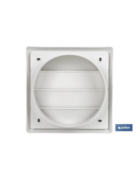 REJILLA DE VENTILACIÓN ABS BLANCO LAMAS MÓVILES Ø12 CM VENTA UNITARIA