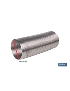 TUBO FLEXIBLE SEMIRRÍGIDO ALUMINIO Ø100 MM X 1,5 M