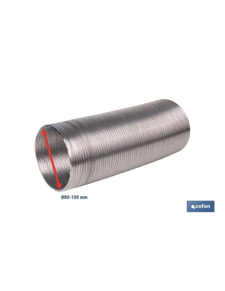 TUBO FLEXIBLE SEMIRRÍGIDO ALUMINIO Ø100 MM X 3 M