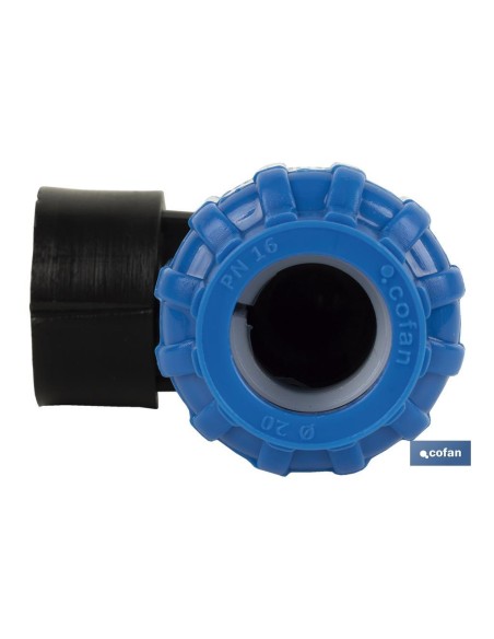 CODO 90° ROSCA HEMBRA PP PN16 40 X 1 VENTA UNITARIA