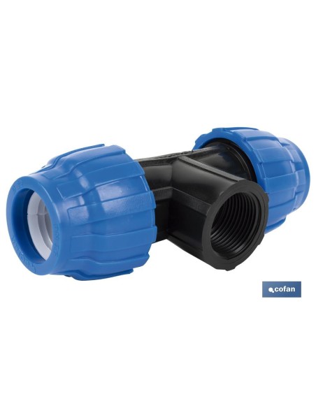 TE 90° ROSCA HEMBRA PP PN16 50 X 3/4 X 50