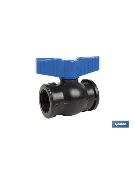 VÁLVULA DE BOLA ROSCA H-H PP PN16 1 1/2 x 1 1/2