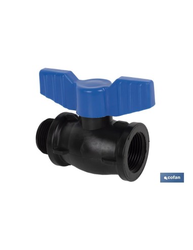 VÁLVULA DE BOLA ROSCA M-H PP PN16 1/2 x 1/2 VENTA UNITARIA