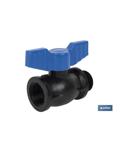 VÁLVULA DE BOLA ROSCA M-H PP PN16 1 x 1