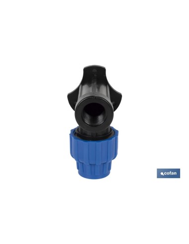 CODO 90° GRIFO ROSCA HEMBRA PP PN16 25 x 3/4 VENTA UNITARIA