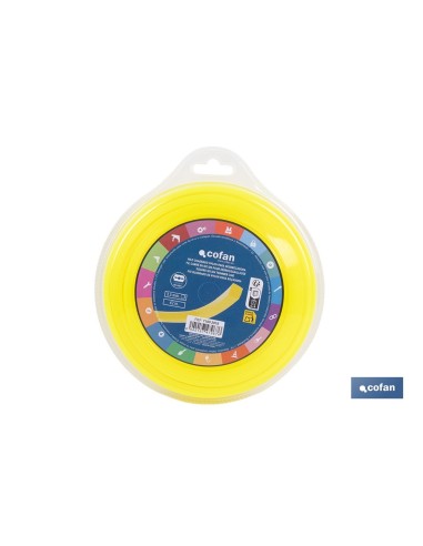 HILO CUADRADO DE NYLON PARA DESBROZADORA 42 M X 3 MM