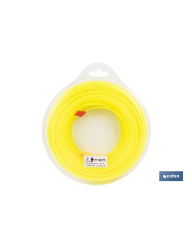 HILO CUADRADO DE NYLON PARA DESBROZADORA 42 M X 3 MM