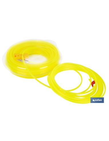 HILO CUADRADO DE NYLON PARA DESBROZADORA 42 M X 3 MM