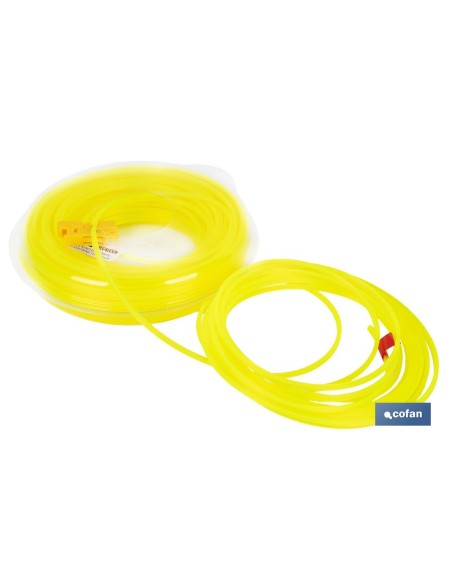 HILO CUADRADO DE NYLON PARA DESBROZADORA 42 M X 3 MM