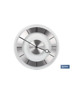 RELOJ DE PARED Ø31CM CRISTAL/ALUM MODELO LECCO