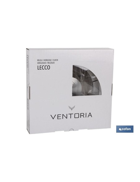 RELOJ DE PARED Ø31CM CRISTAL/ALUM MODELO LECCO