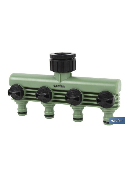COLECTOR DE RIEGO 4 SALIDAS AJUSTABLES