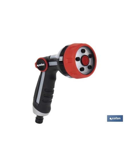 PISTOLA DE RIEGO CON CONTROL DE CAUDAL EN EL PULGAR
