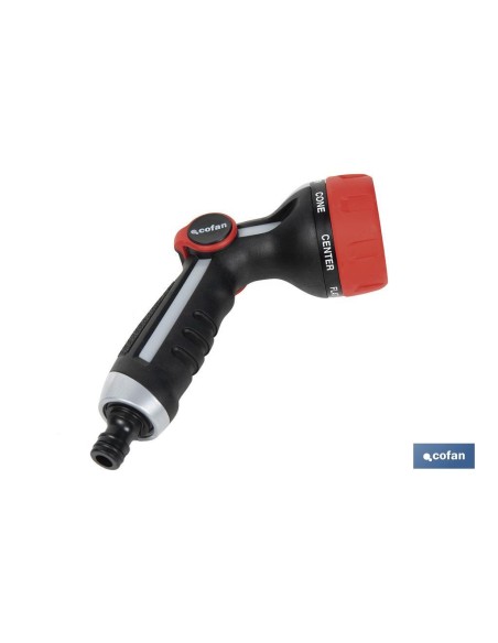 PISTOLA DE RIEGO 7 POSICIONES CON CONTROL DE CAUDAL EN EL PULGAR