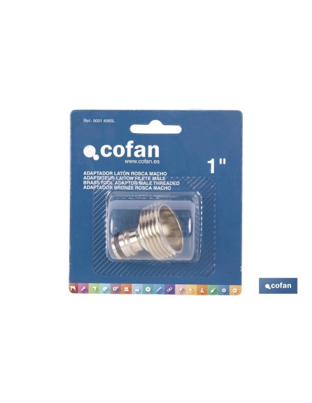 ADAPTADOR LATÓN ROSCA MACHO 1