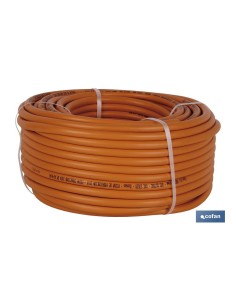 TUBO GAS FLEXIBLE NARANJA UNE 53539 Ø9x60 m