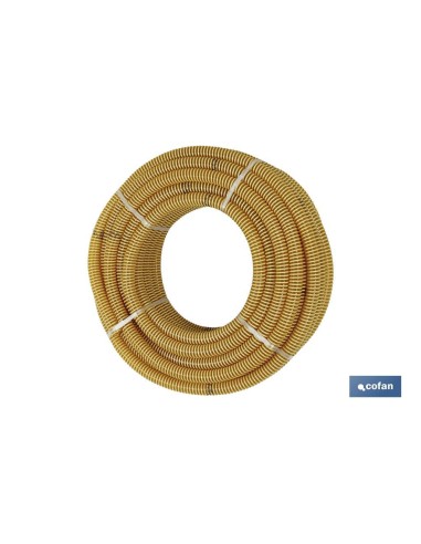 ROLLO DE TUBO DE ASPIRACION ESPIRAL AMARILLO Ø75mm 25m