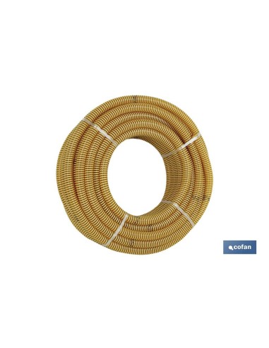 ROLLO DE TUBO DE ASPIRACION ESPIRAL AMARILLO Ø42mm 25m