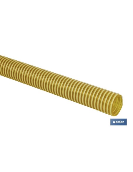 ROLLO DE TUBO DE ASPIRACION ESPIRAL AMARILLO Ø42mm 25m