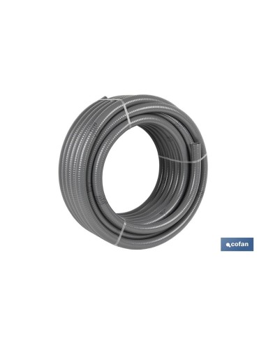 ROLLO DE TUBERÍA HIDRO GRIS CERTIFICADA Ø32 MM 25 M