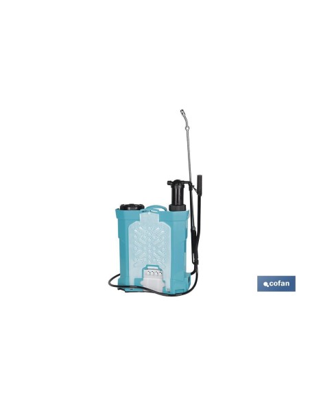 PULVERIZADOR DE ESPALDA 16 L DUAL - ELÉCTRICO/MANUAL Li-ion 12 V 8.0 Ah