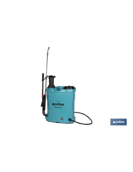 PULVERIZADOR DE ESPALDA 16 L DUAL - ELÉCTRICO/MANUAL Li-ion 12 V 8.0 Ah