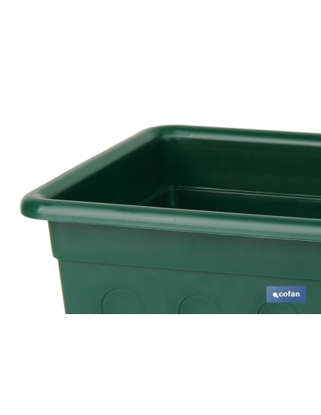 JARDINERA VERDE MODELO AZAHAR 40 X 20 X 15.5 CM