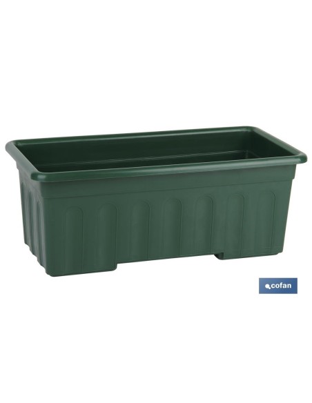 JARDINERA VERDE MODELO AZAHAR 50 X 21.5 X 16 CM venta unitaria