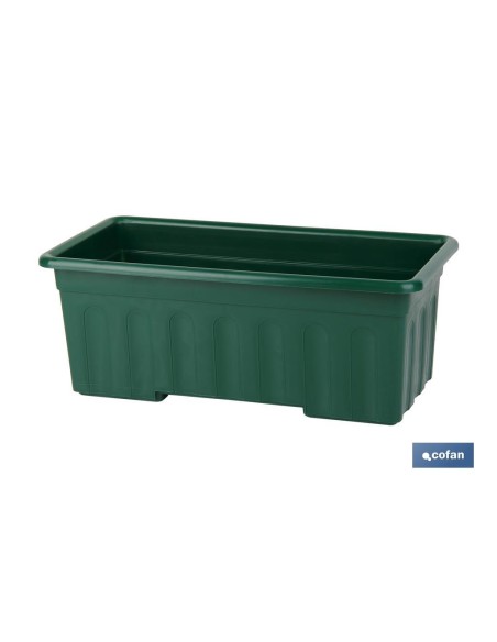JARDINERA VERDE MODELO AZAHAR 50 X 21.5 X 16 CM venta unitaria