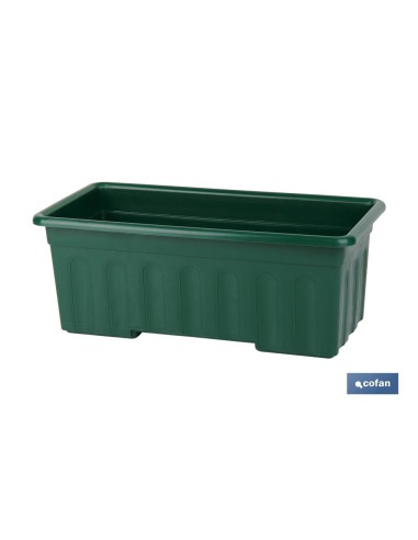 JARDINERA VERDE MODELO AZAHAR 60 X 22X 15 CM venta unitaria