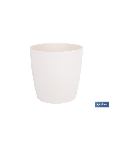 MACETA CAMELIA COLOR CREMA 18X17.8cm venta unitaria