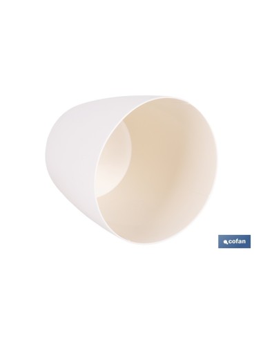 MACETA CAMELIA COLOR CREMA 18X17.8cm venta unitaria